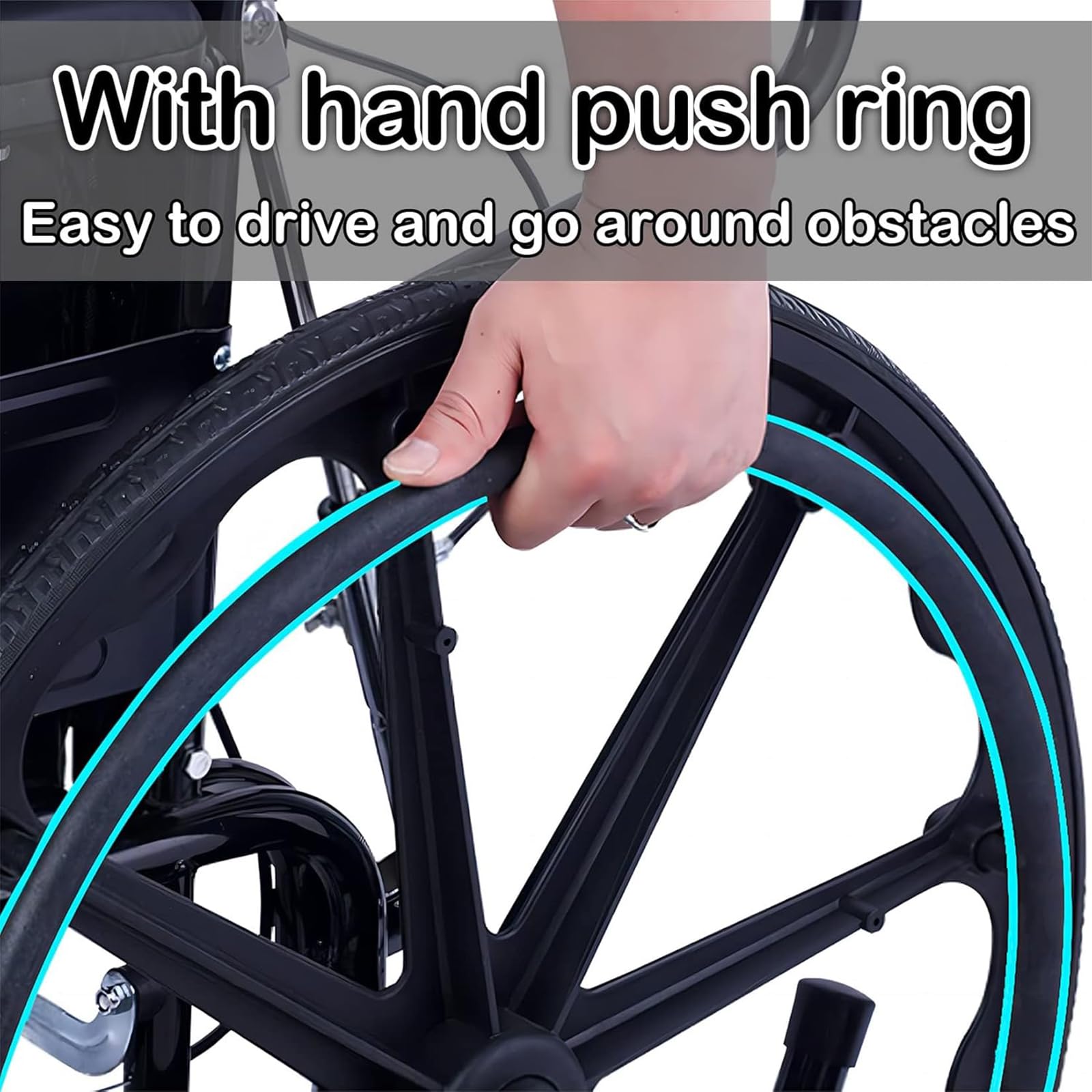 Accesorios De Ruedas Traseras De Repuesto para Silla De Ruedas De 24 Pulgadas Antideslizante Ruedas Traseras Ruedas De Repuesto para Silla De Ruedas Neumáticos Macizos