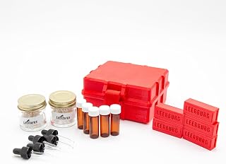Leerburg Five Odor Scent Kit - No Odors Included, Empty Training Set for Scent Work or Police or Military Detection Dog Training (Red), 5 Earth Magnet Odor Boxes - Supply Your Own Training Odors