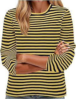 Camiseta de manga larga y cuello redondo para mujer, de punto holgado, bicolor, camiseta para mujer, Humor Y2K 2025