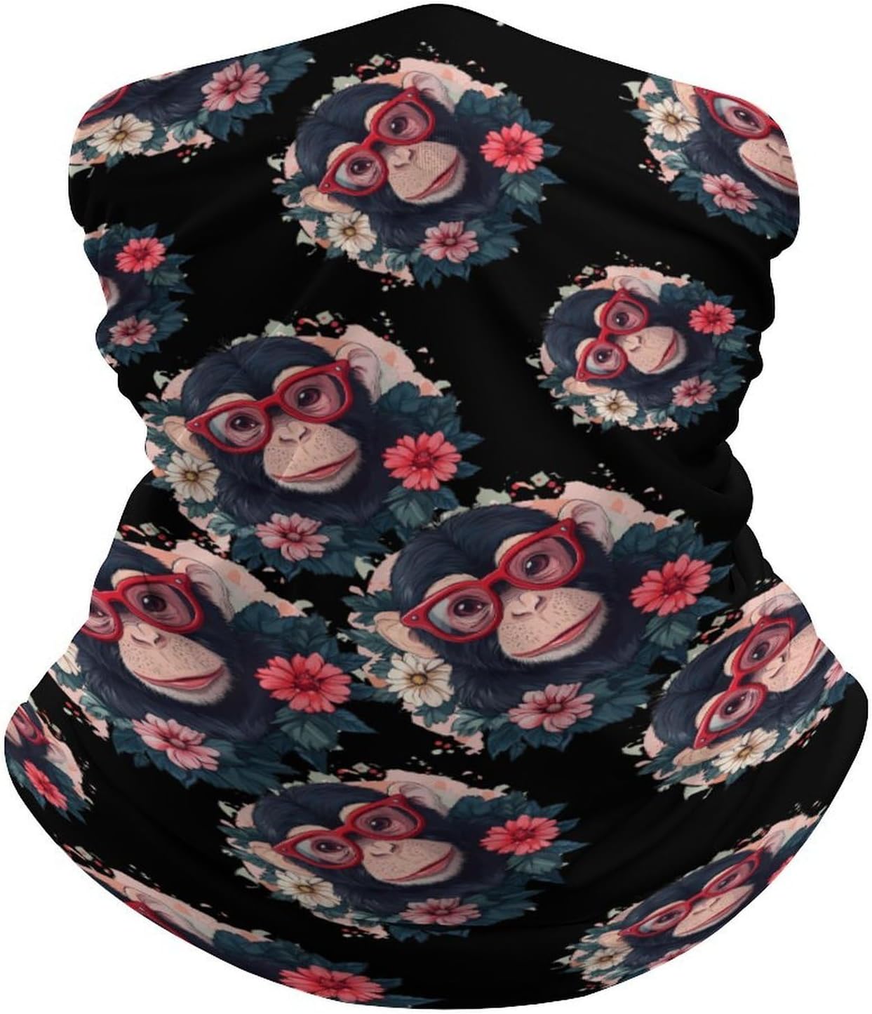 Funny Monkey Face Cover Neck Gaiters for Men Women Sun Protection Mask Scarf Hiking Bandana