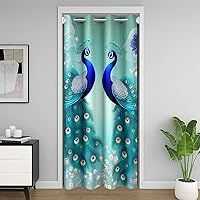 Vista 28 de Cortina de puerta de serpiente para privacidad de puerta, cortina opaca de serpiente azul, cortina de puerta de escamas azules reptiles 3D, cortina
