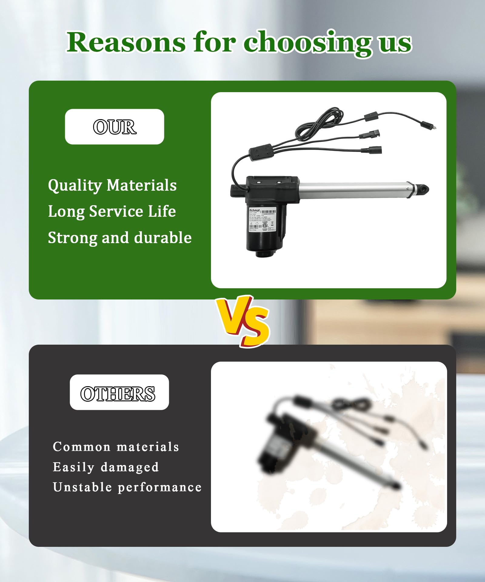 Modelo de motor HJA58 - Piezas de repuesto de actuador lineal para sillas elevadoras eléctricas de sofá, reclinable, repuesto para motor de actuador GM1450-LM