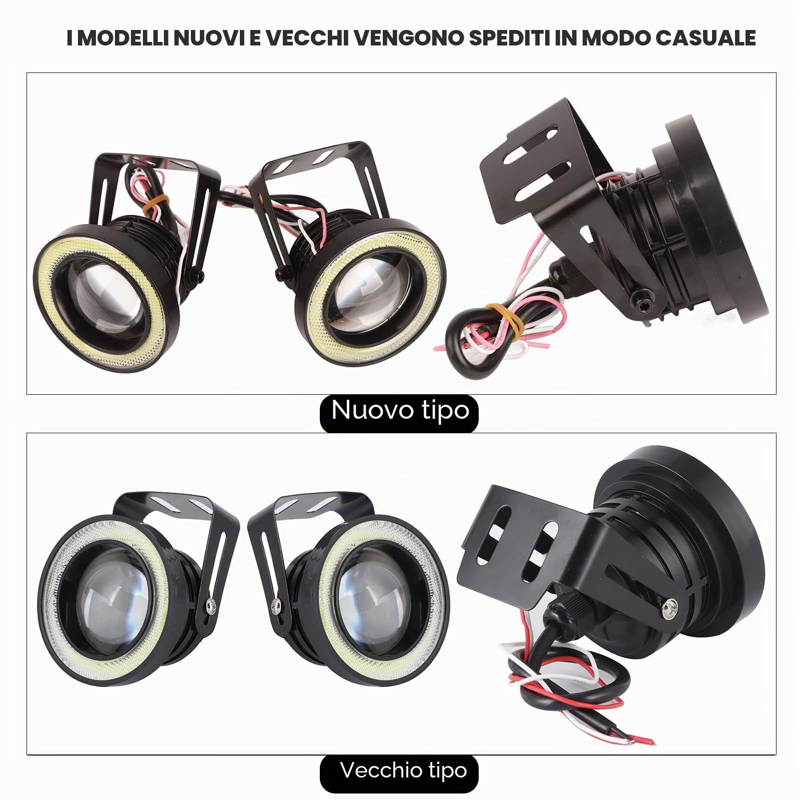 Fydun Universale bianco luminoso sostituzione 3in LED auto Angel Eyes tondo fendinebbia ad alta luminosità DC 12V IP65 impermeabile