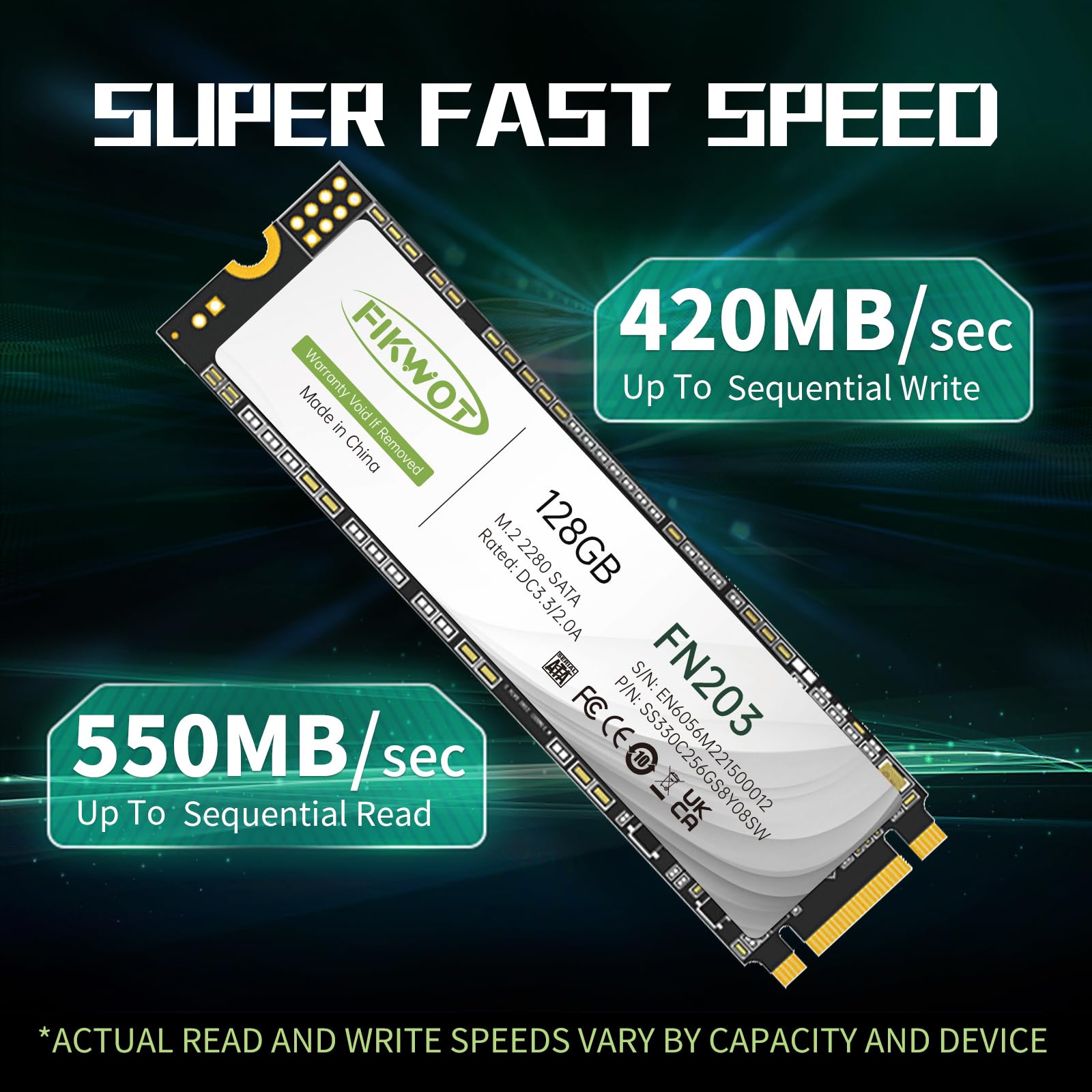 未開封 FIKWOT FN203 M.2 2280 SATA 1TB SSD Amazon.com: Fikwot FN203 M.2 SATA SSD - SLC Cache 3D NAND TLC SATA