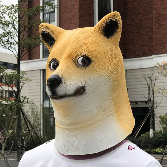 超特価 犬 マスク コスプレ ラバーマスク フルマスク お面 仮装 余興 パーティグッズ ハロウィン 動物 秋田犬 なりきり 面白い 被り物 ゲーム 宴会 忘年会 変装 Be003n1n1n1 Qdtek Vn