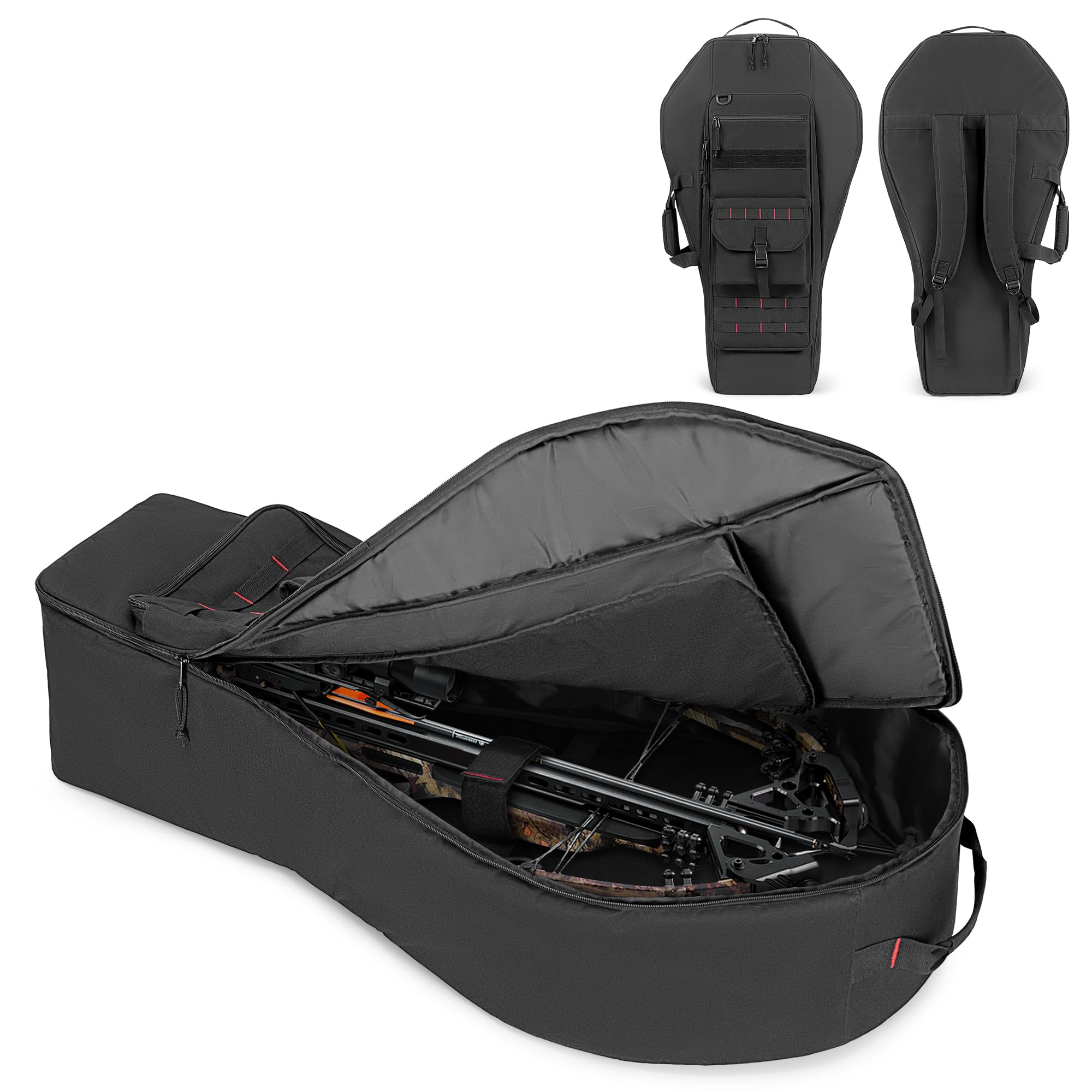 DSLEAF Étui rembourré pour arbalète avec poche pour flèche et sangles de sac à dos