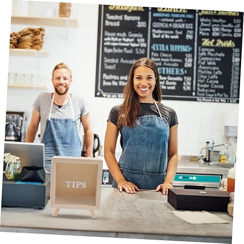 Miniatura 4 de SAFIGLE Alcancía de madera transparente para adultos, caja de ahorro de monedas, tarro de ahorro de dinero transparente para niños y niñas, alcancía