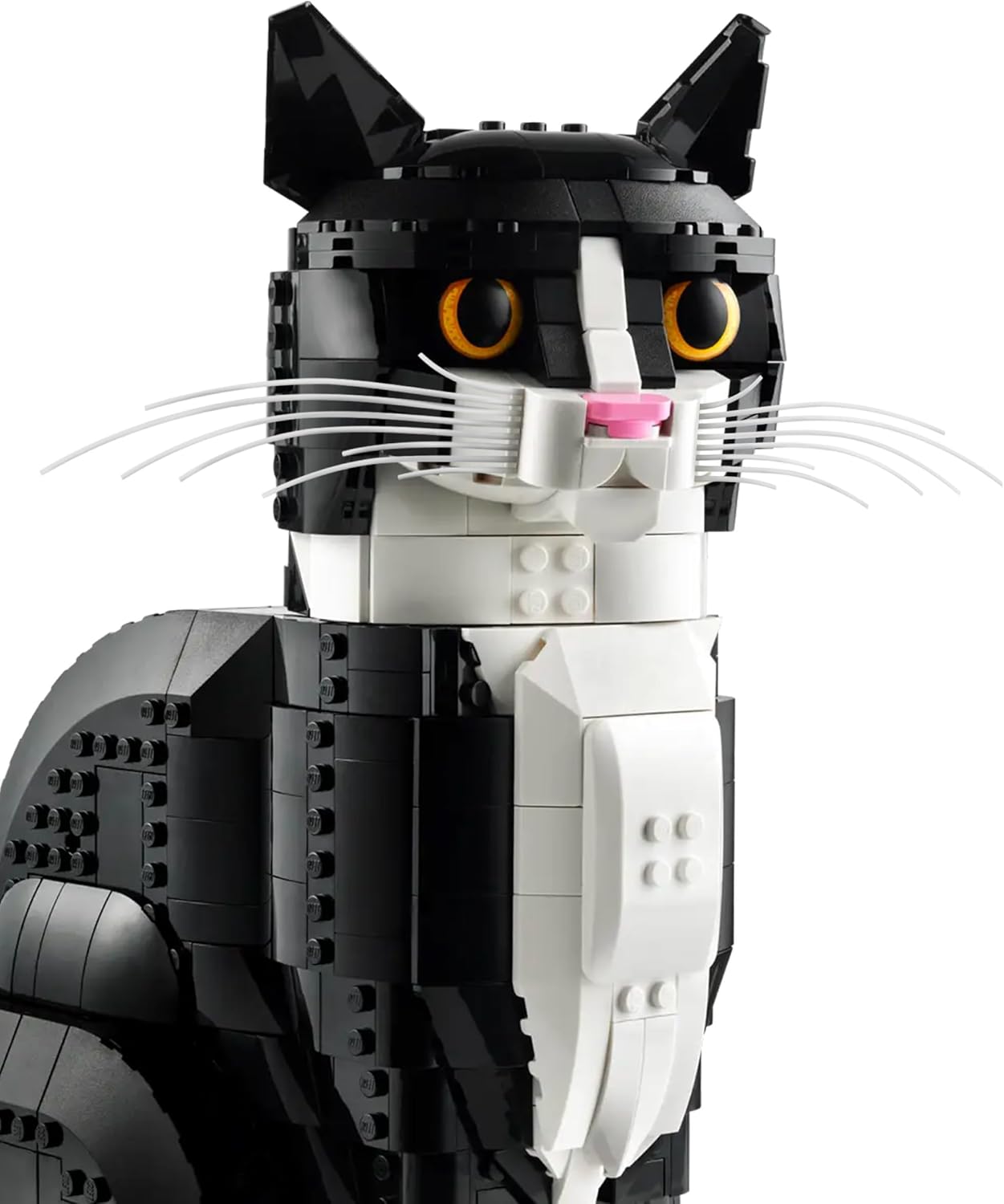 Whiskers for Lego® 21349 Ideas Tuxedo or Lego® 21376 Ideas Orange Cats Snap-in Accessory - Compatible with Model 21349 or 21376 (Whiskers Only, Not The Building Block Kit) (Classic Edition)