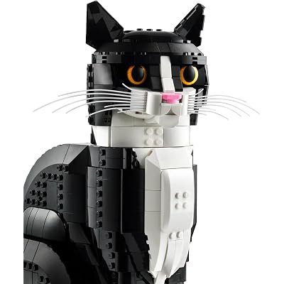 Whiskers for Lego® 21349 Ideas Tuxedo or Lego® 21376 Ideas Orange Cats Snap-in Accessory - Compatible with Model 21349 or 21376 (Whiskers Only, Not The Building Block Kit) (Classic Edition)