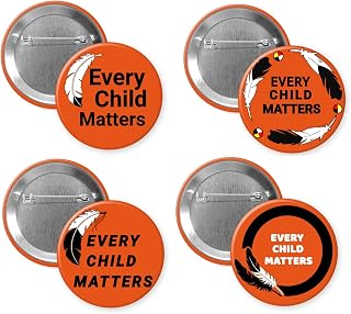 Indigenous Native Art | Metal Pin Back Button Badge | 4 pack Variety Designs | 2.25 inch | Bini's Buttons