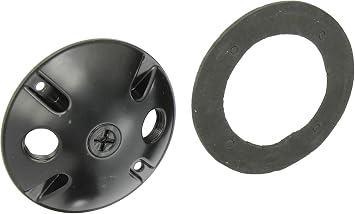 RAB Lighting C103B Die Cast Aluminum Weatherproof Round Cover with 3 Holes, 4-1/2" Diameter, Black