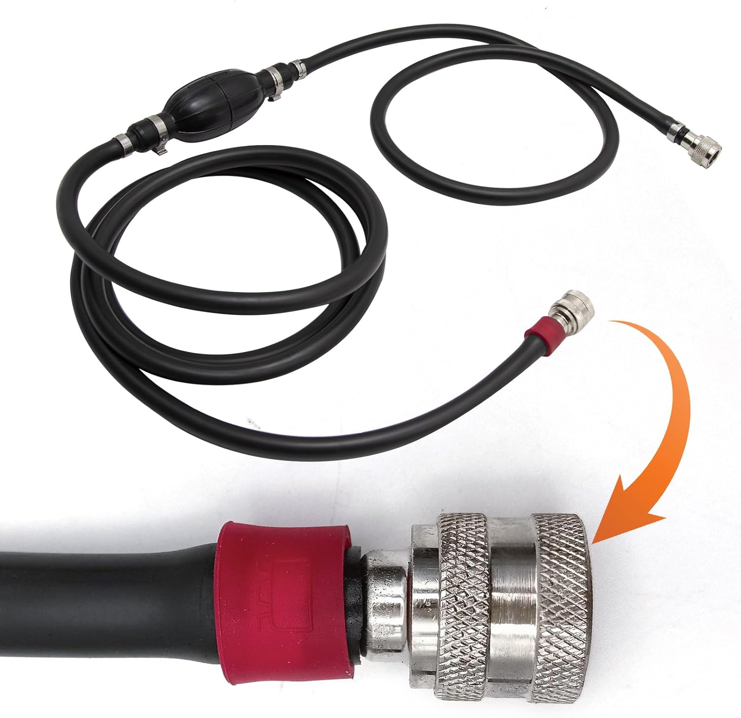 MDEOOSKY 3B7-70200-4 Outboard Fuel Line Fitting Connector Outboard Fuel Line Hookup and Primer Bulb Replacement for Tohatsu and Nissan Outboard M NS MD 5-90HP, Rplaces 3B7702003 383-70200-0