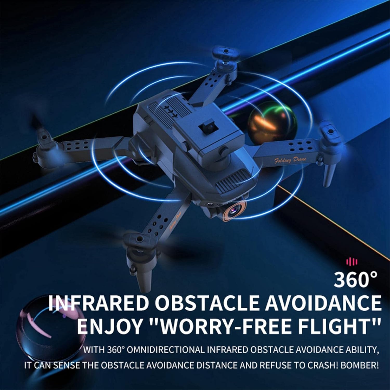 Hglyxoae Mini dron HD con cámara FPV dual HD 1080P, juguetes de control ...