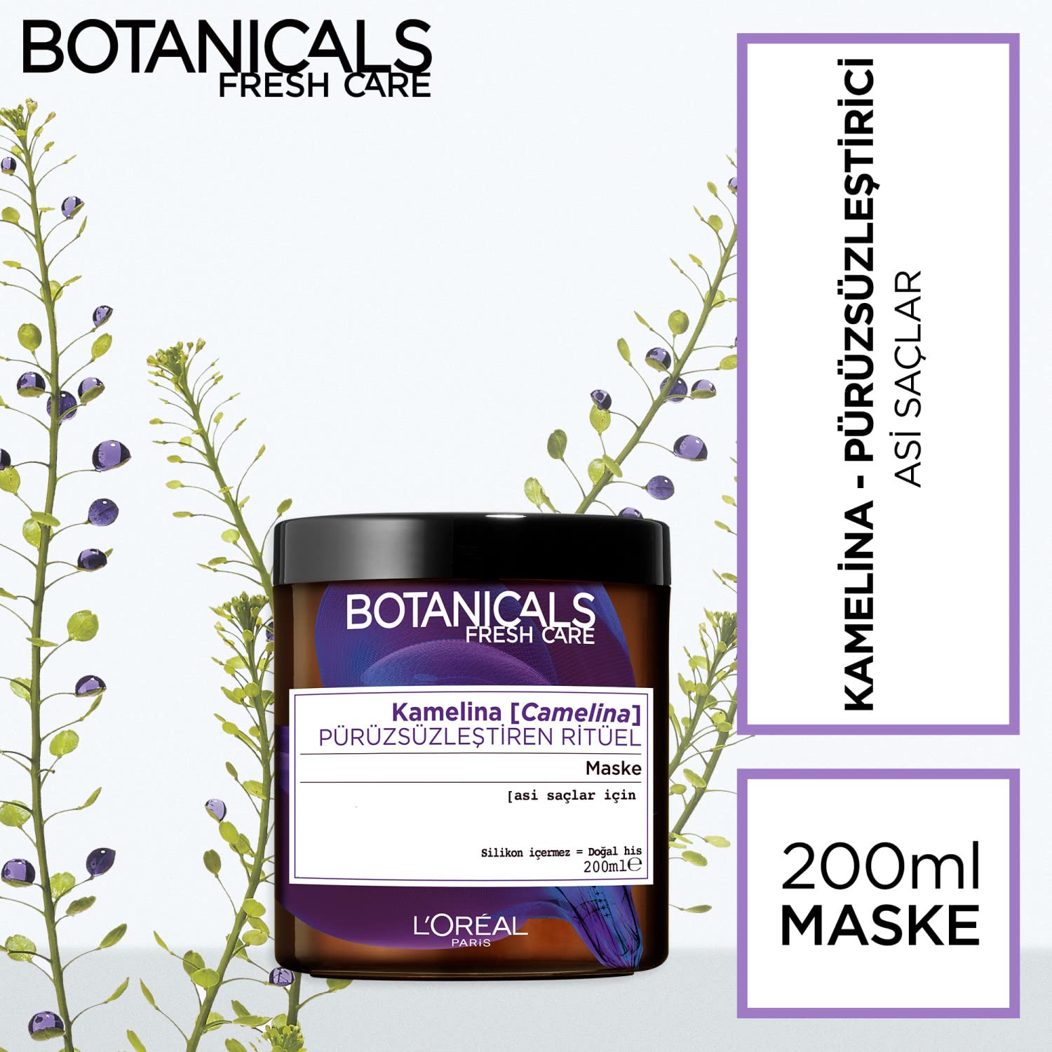 L'Oréal Paris Botanicals Fresh Care Kamelina Pürüzsüzleştiren Ritüel Maske, 200 Ml