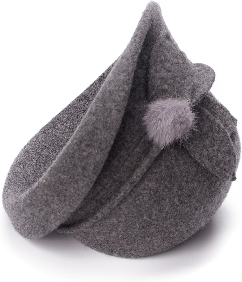 Lawliet Womens Retro Upturn Brim Wool Blend Cloche Church Wedding Hat A474