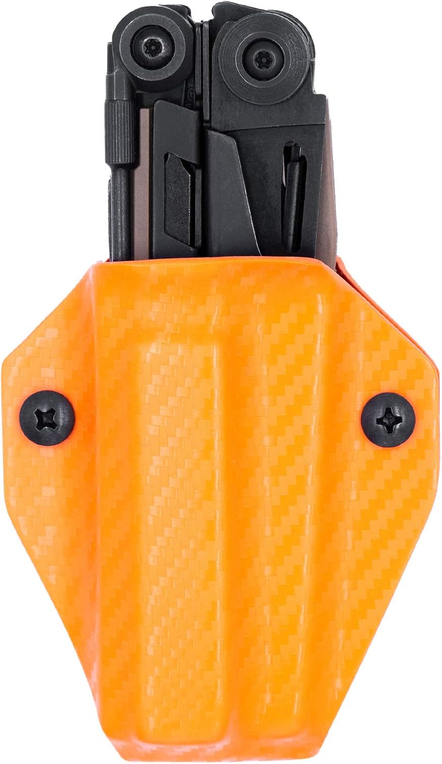 Clip & Carry Kydex Multitool Sheath for the Leatherman MUT & MUT EOD - Made in USA - Multi Tool Holder Holster - Carbon Fiber Black