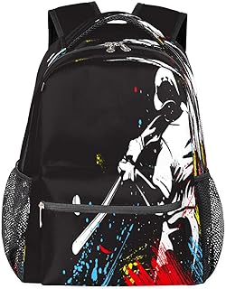 Mochilas de viagem para laptop para mulheres e homens, aquarela, jogadoras de beisebol, resistentes à água, mochilas escolares leves para adolescentes meninas/meninos, mochila casual para viajar, acampar, caminhar, Multicor, Medium, Mochilas Daypack