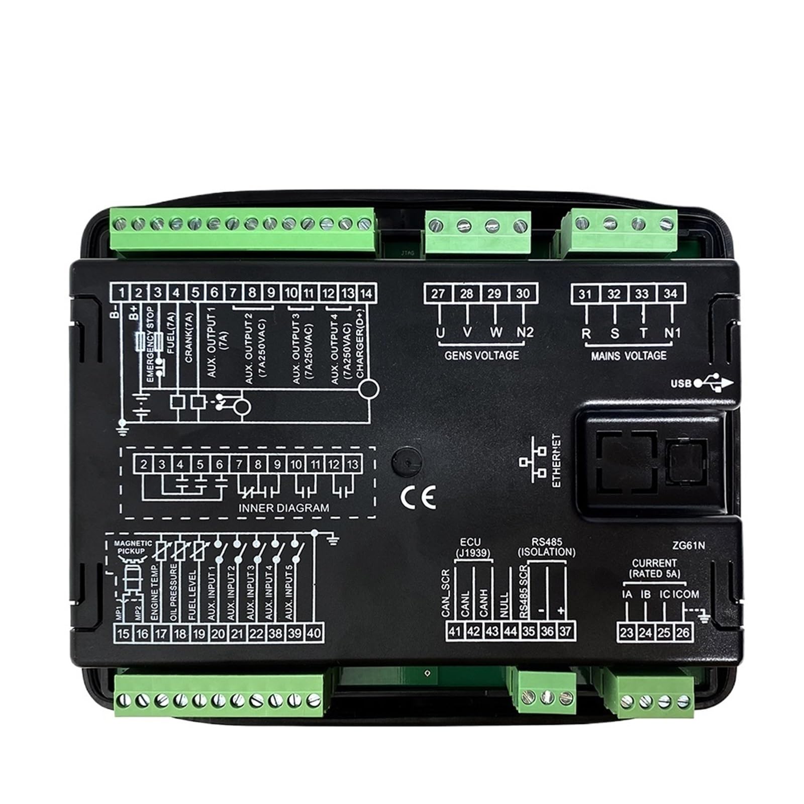 HGM6120NC Regolatore generatore AMF Pannello modulo di controllo avvio arresto automatico Parti generatore con R485(HGM6120NC Original)