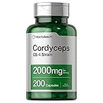 Horbach Cordyceps Mushroom Capsules 2000mg | 200 Count | CS-4 Strain Cordyceps Sinesis | Non-GMO Herbal Supplement