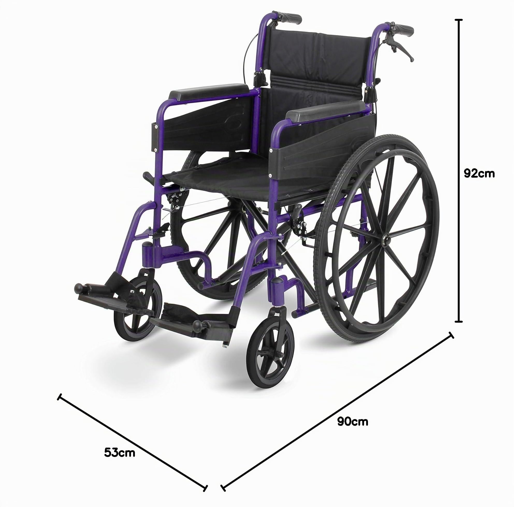 Days Escape Lite - Silla de ruedas autopropulsada estrecha, color morado
