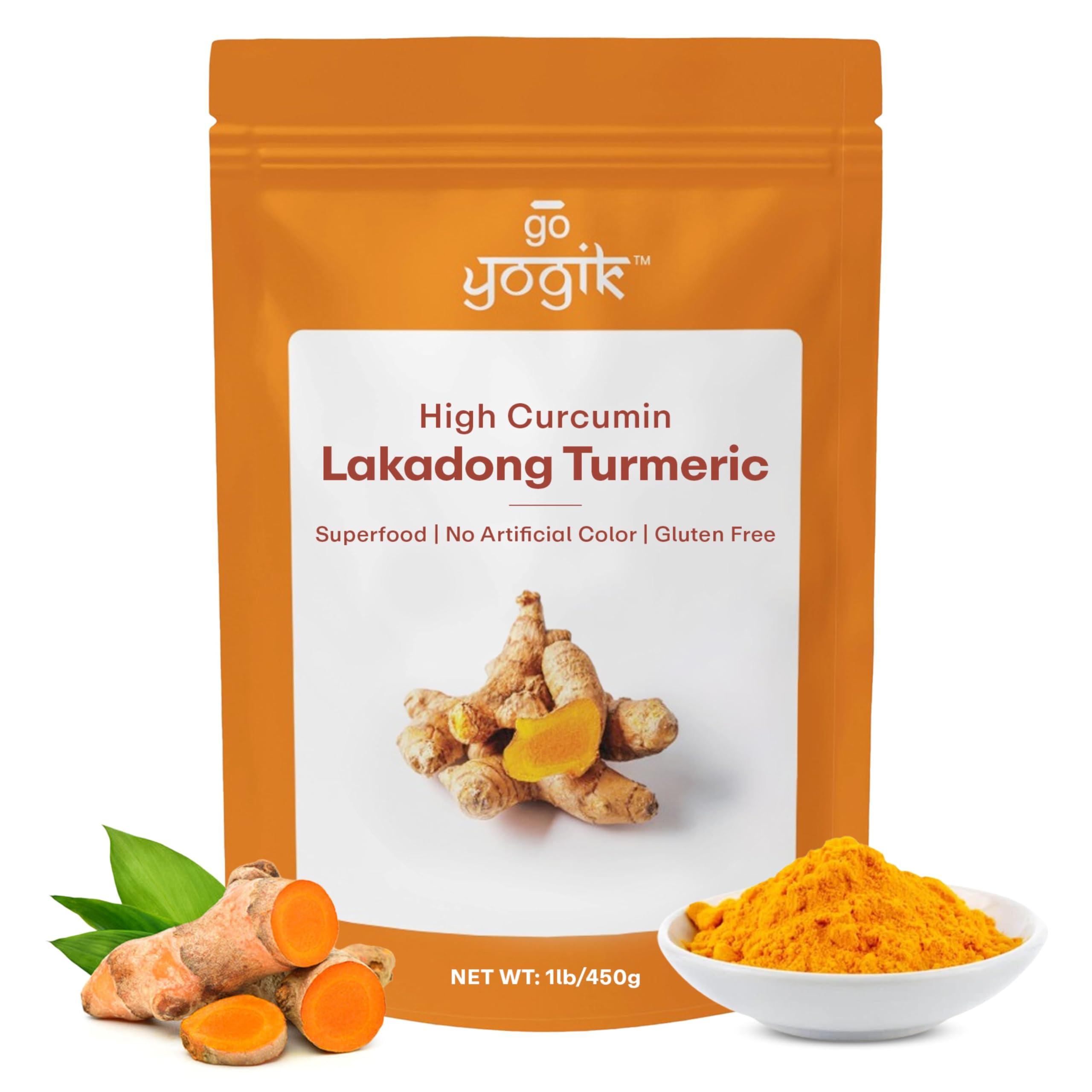 Lakadong Turmeric Powder-450g, High Curcumin (7-9%) |Lab Tested, Traditionally Grown, Sun Dried, Stone Grounded-Himalaya Turmeric |Direct from India.