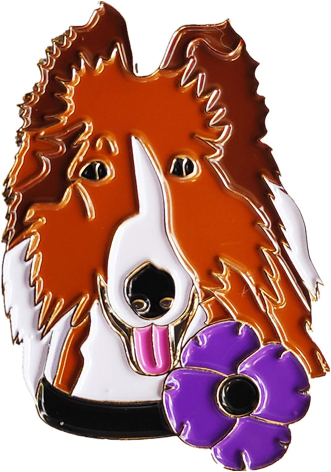 WW2 Dog Animals Remembrance Lest We Forget Purple Poppy Enamel Pin Badge Brooch