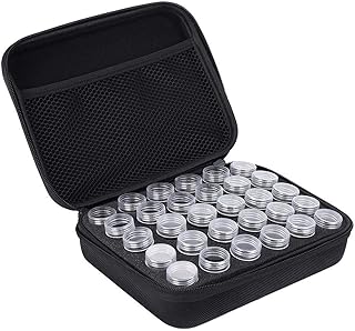 Storage Box, Diamond Painting Storage Containers with 30 Shockproof Slots Tools Organizer Diamond Art Storage Case Jewelry Beads Storage Box for DIY Art Crafts(黑色)