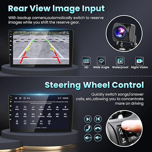 Miniatura 7 de Para Toyota Corolla 2009 2010 2011 2012 2013 Android Car Stereo con CarPlay Android Auto HiFi Audio 16 EQ, podofo 9 pulgadas pantalla táctil Radio