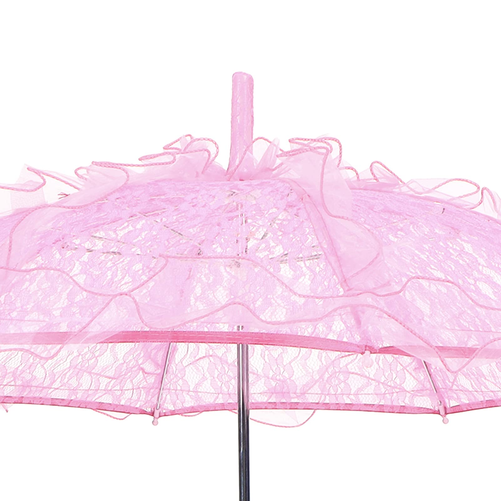 Ejoyous Parasol ślubny Koronkowy Parasol z Koronki 22,2 X 22,2 Cala Składany, Ręcznie Mocowany żebra Dekoracyjny Rekwizyt do Zdjęcia dla Fotografii Weselnej Panny Młodej