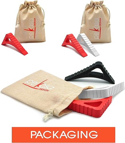 Miniatura 8 de Blockystar Tope de puerta y ventana, tope de puerta de goma flexible, tope de cuña de puerta, galardonado, topes decorativos para la parte inferior