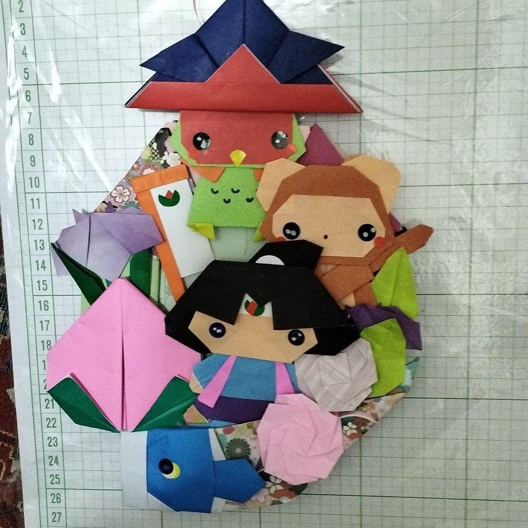 Amazon.co.jp: 再中折り紙 桃太郎リース 春壁面飾り 5月 : おもちゃ Amazon.co.jp: 再中折り紙 桃太郎リース 春壁面飾り 5月 : おもちゃ