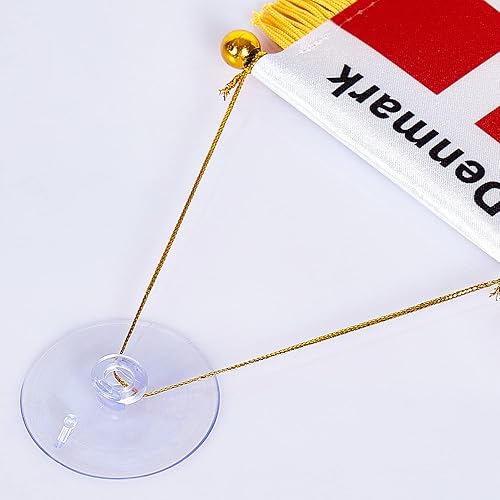 Miniatura 233 de ZXvZYT Bandera argentina colgante de ventana argentina de 3 x 5 pulgadas, mini banderas argentinas para decoración de espejo retrovisor, con ventosa