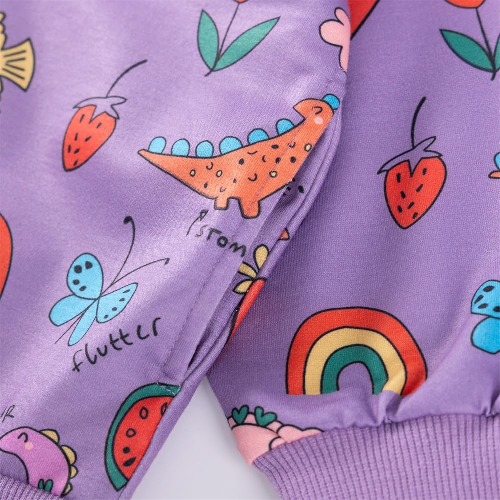 女児用ジャケット ジップアップパーカー 幼児 女の子 キッズ スウェットシャツ 服 コットン 軽量 アウター トップス 秋 年齢 1