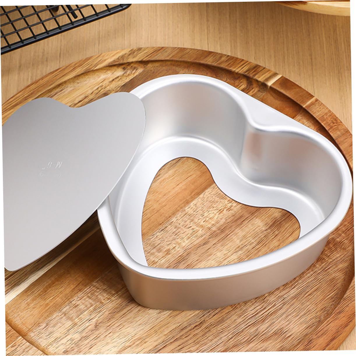 Moldes para Pasteles con Forma de Corazón 7 Pulgadas de Aluminio con Fondo Desmontable para Hornear Tartas y Postres Versátiles en Eventos y Celebraciones 2 Piezas