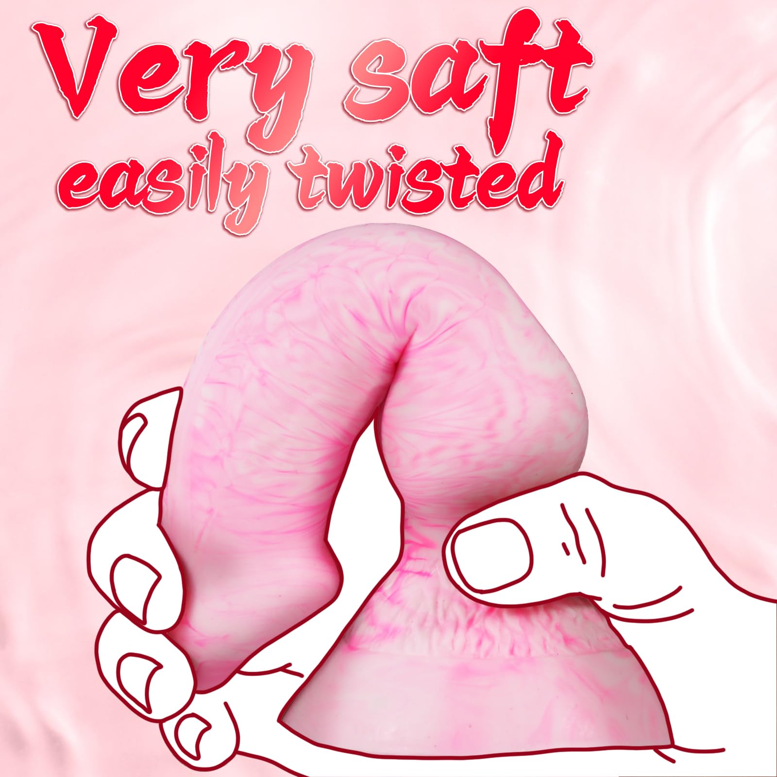 7"Beginner Dog Knot Small Dildo,Realistic Silicone Animal Dildo With Strong Suction Cup, Fantasy Monster Colorful Creature Thin Pink Dildos, Wolf Penis Anal Plug Sex Toy For Women Men Couple Play Game
