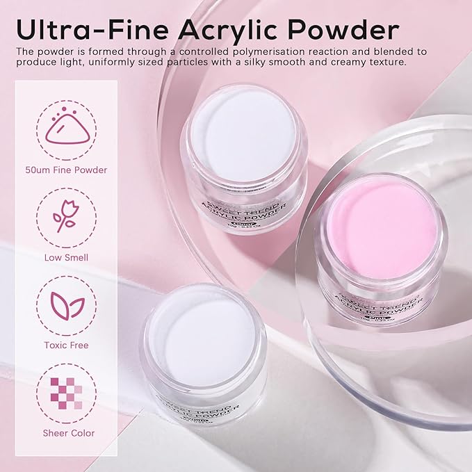 Kit de Acrílico para Uñas para Principiantes - Polvo Acrílico y Herramientas Profesionales miniatura 4