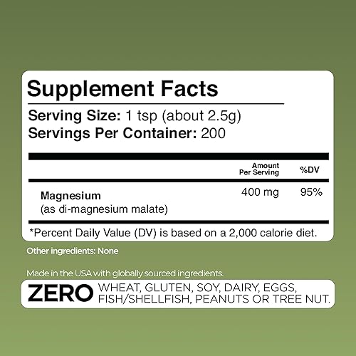 Miniatura 8 de Gade Nutrition - Polvo de malato de magnesio puro Sin OMG, sin gluten, sin relleno, altamente absorbente Fabricado en Estados Unidos