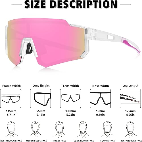 Miniatura 205 de STORYCOAST Lentes de sol deportivos polarizados para hombres y mujeres, para conducir, pesca, ciclismo, bicicleta de montaña, protección UV400