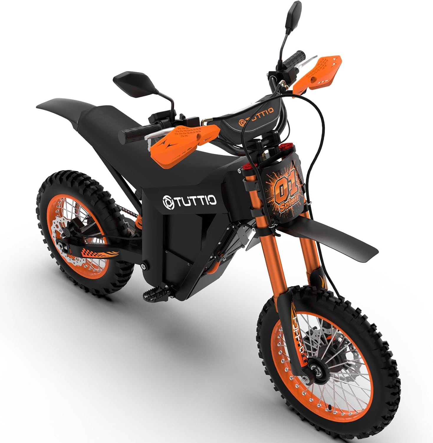 Tuttio Soleil01 Electric Dirt Bike, 2000W 37mph 14"/12" Off-Road Motorcycle with 21AH Battery, 18-43 Miles Long Range 3-Speed Modes Electric Mini Bike for Adults Teens