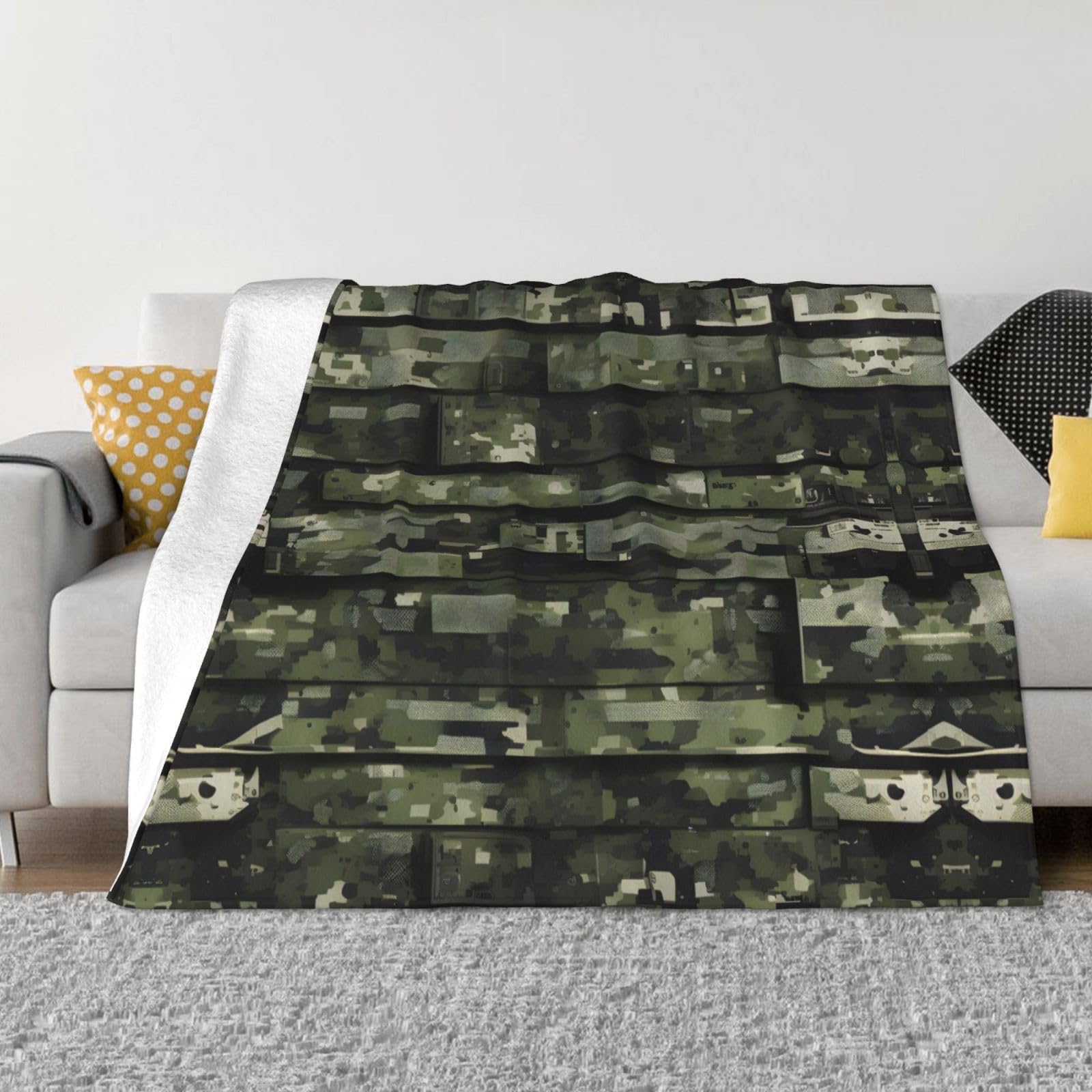 Plaid en flanelle de qualité supérieure imprimé camouflage