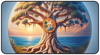 Gopherwood Tree Desk Mat - Vibrant Colors, Premium Quality, Made in The USA