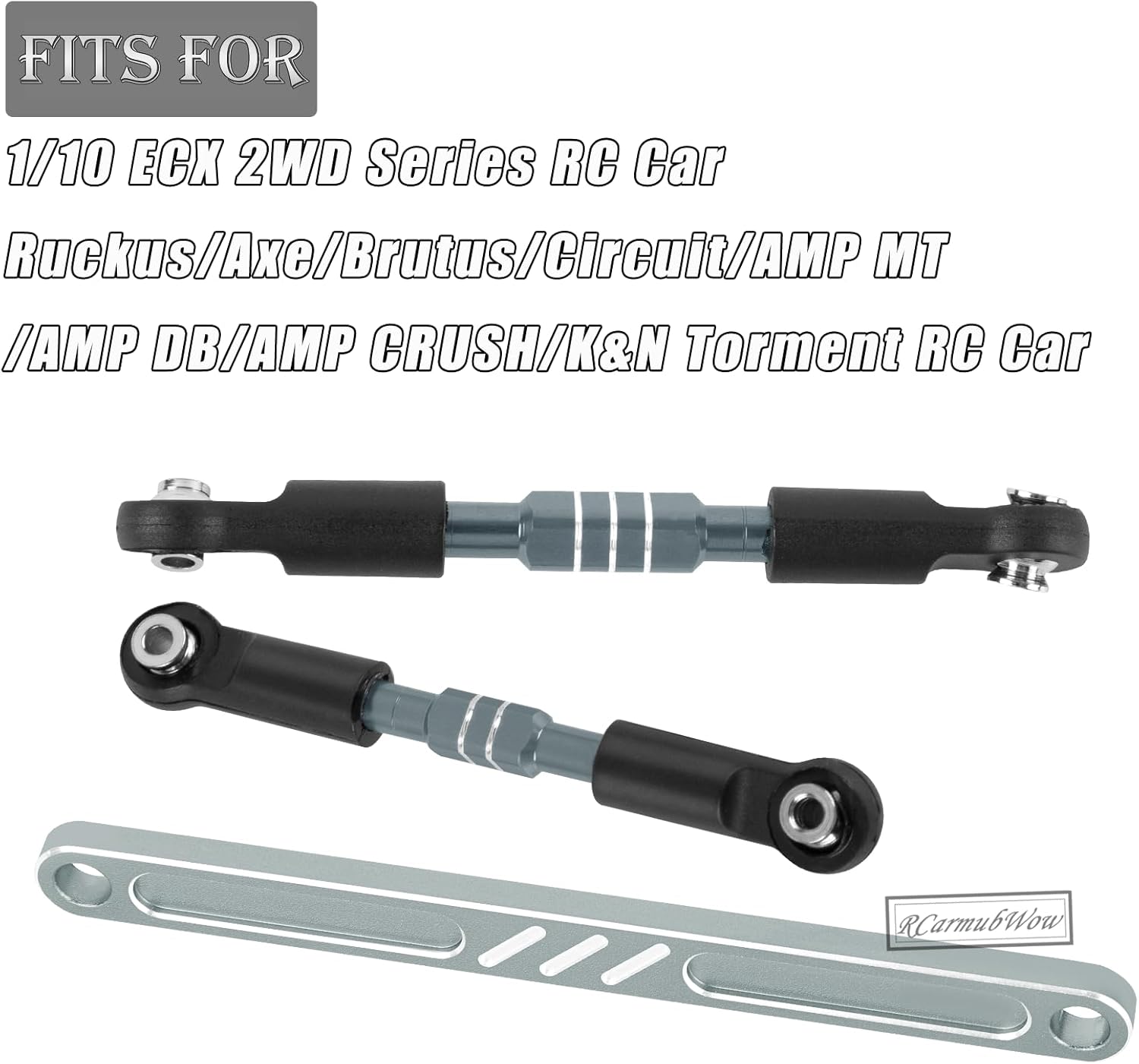RC Turnbuckles Camber Links Upgrades Part for 1/10 ECX 2WD Series RC Car,Alloy Adjustable Turnbuckle for Ruckus/Axe/Brutus/Circuit/AMP MT/AMP DB/AMP Crush/Torment,Titanium