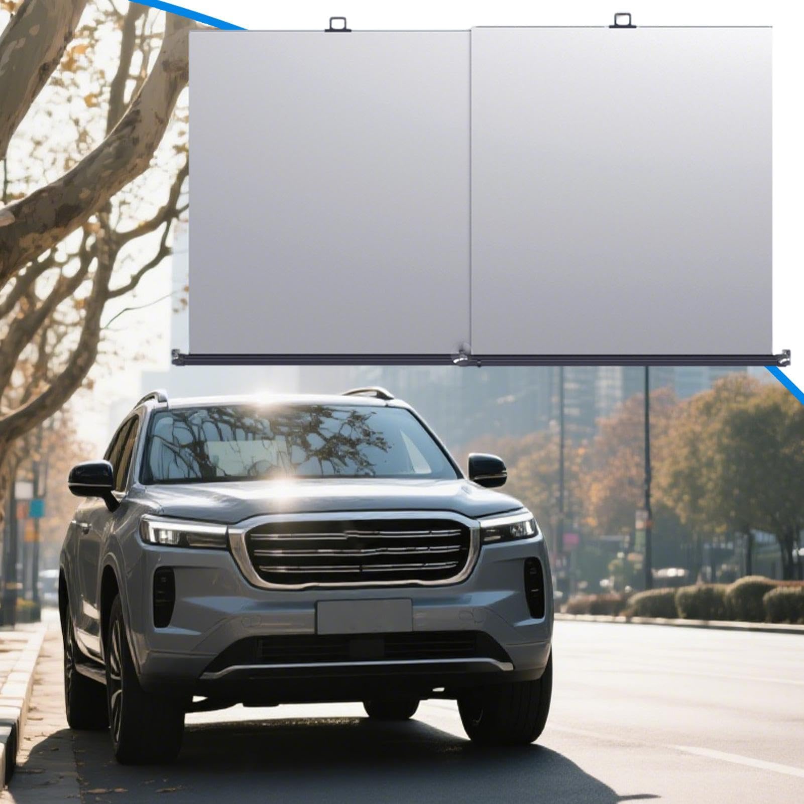 Tende Per Finestrini Auto Schermo Solare Retrattile Per Parabrezza | Copriparabrezza Auto Per Berline Camion Camper Viaggi Stradali Autisti Parcheggio Guida Urbana