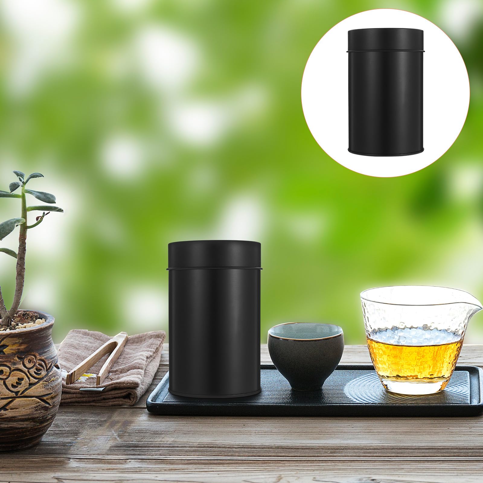 Operitacx Recipiente y Diseño Simple de Hojalata Hermético Sellado Seguro para Té Adecuado para Almacenamiento Doméstico y de Escritorio en Cocina