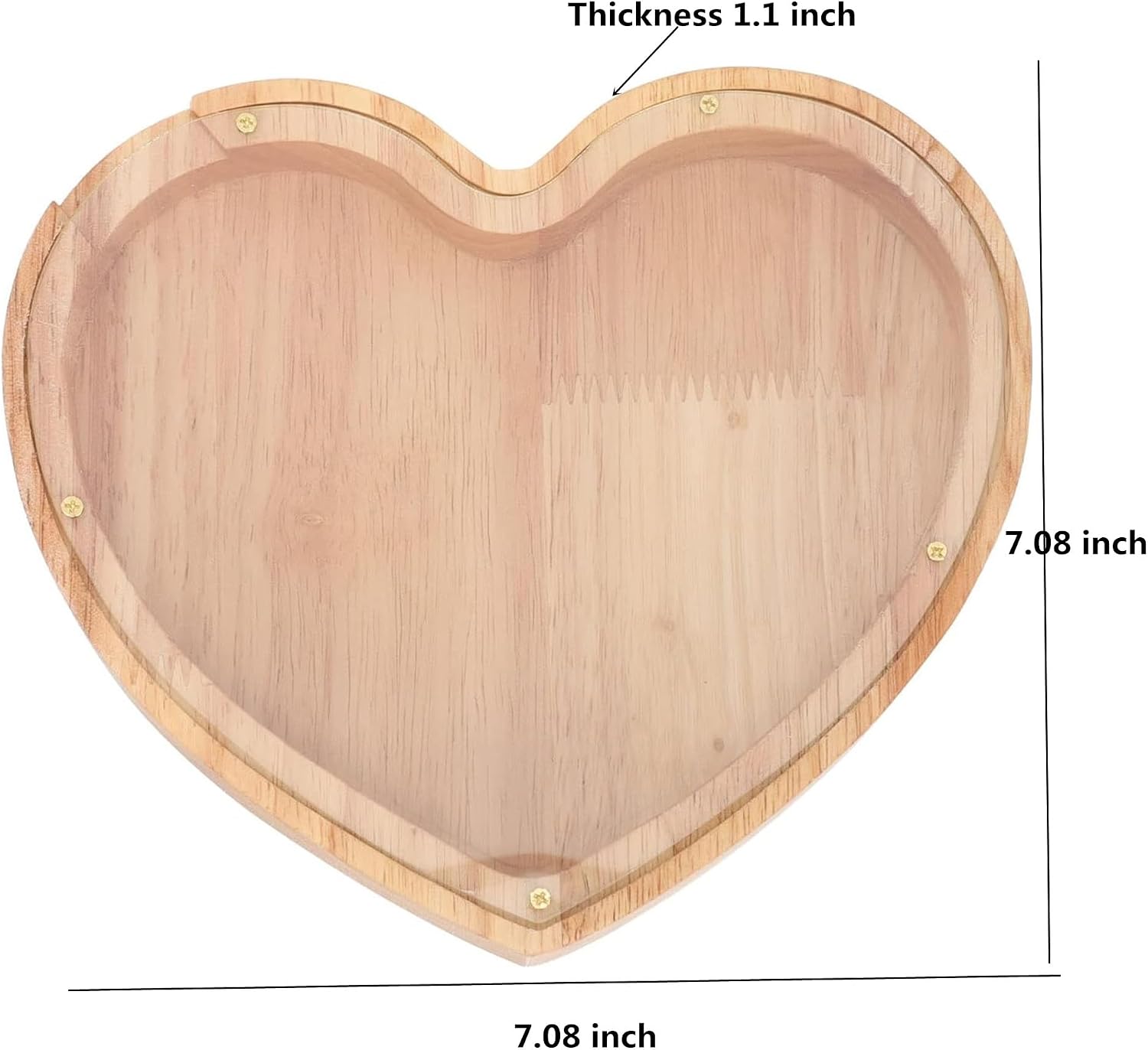 alfyng Wooden Heart Piggy Bank, Personalized Heart Shape Coin Bank, Paint and Decorate Craft Money Saving Bank Box, Makes a Gift, Decor, Savings Piggy Bank for DIY