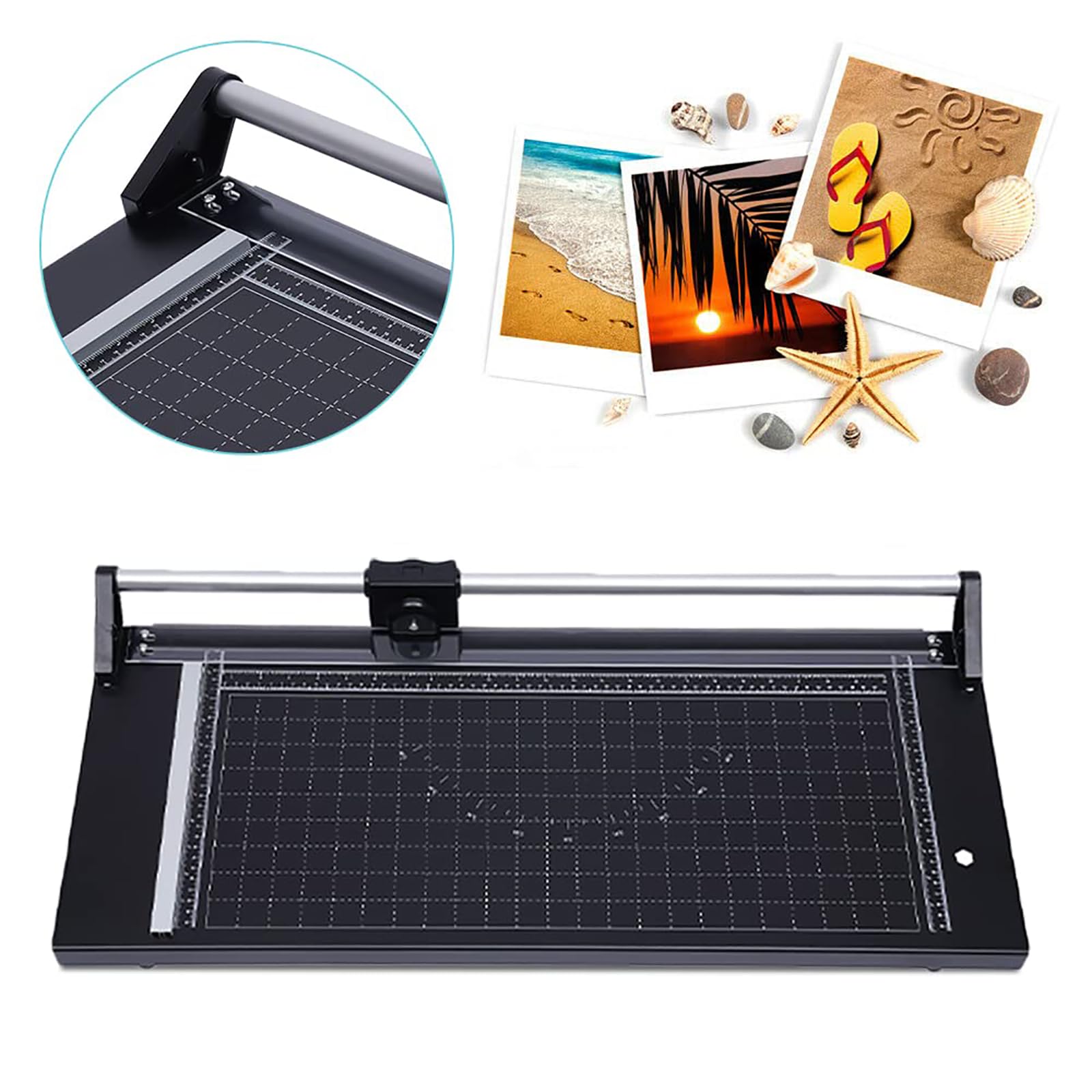 Taglierina rotante per carta fotografica, tagliacarte manuale per un facile taglio, ideale per uffici, scuole e artigianato, dimensioni tavolo da taglio 795 x 360 mm