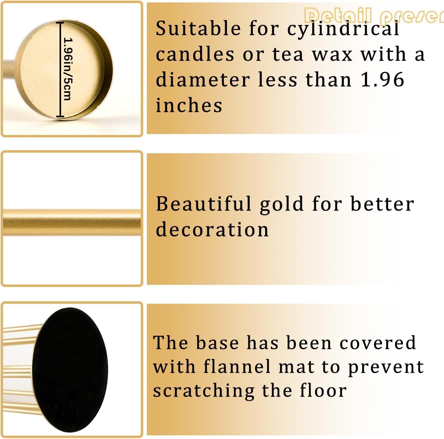 10pcs 9 Arm Candle Holder for Wedding Table Decoration,Gold Metal Candle Stick Holders for Pillar Tealight Candles on Party Reception Home Derecotion