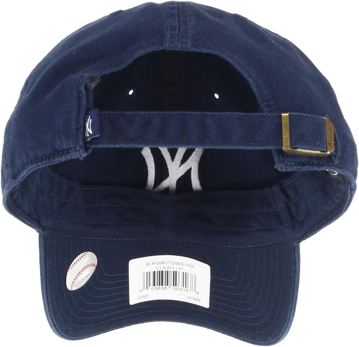 MLB New York Yankees Men's '47 Brand Home Clean Up Cap, Navy, One-Size