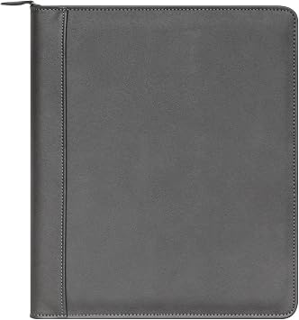 FranklinCovey - Brighton Cover for Wire-Bound FranklinCovey Planners | Simulated Leather - Zipper Closure (Monarch, Slate)