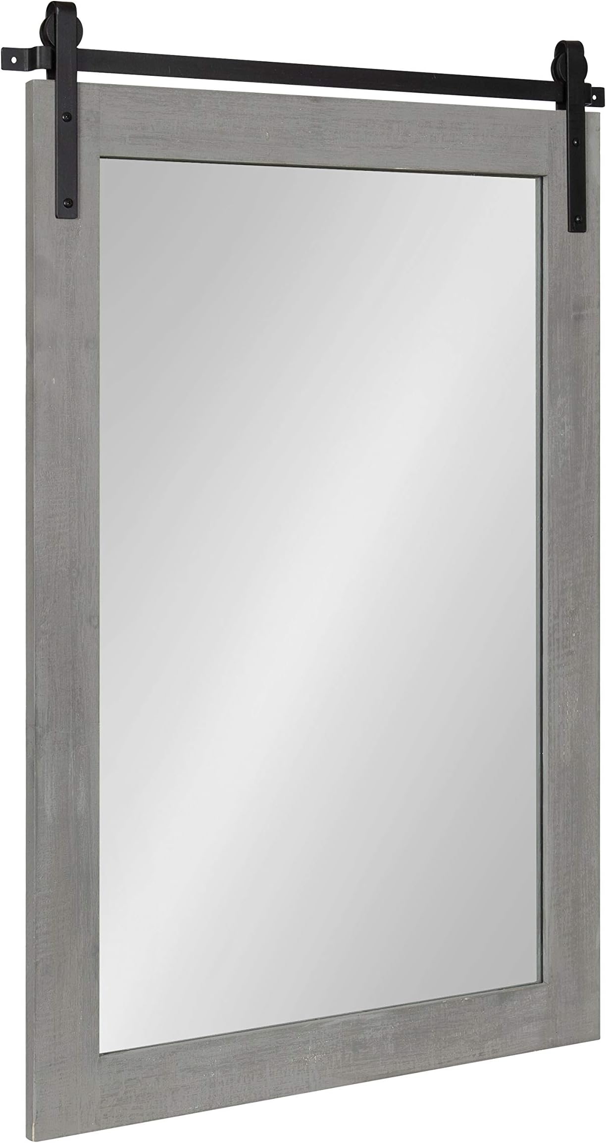 Kate and Laurel Cates Rustic Wall Mirror, 24x38, Gray